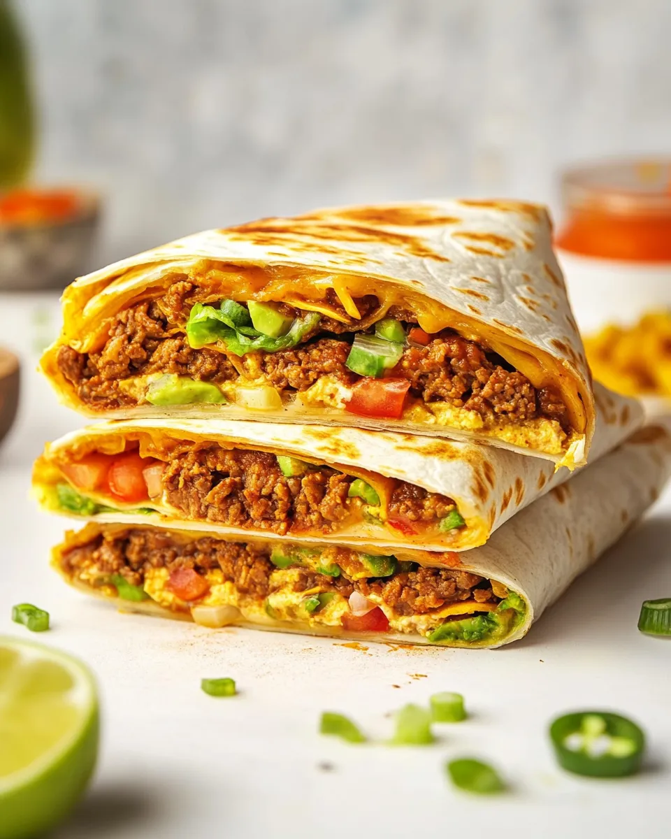 Easy Beef Crunchwrap Supreme food shot