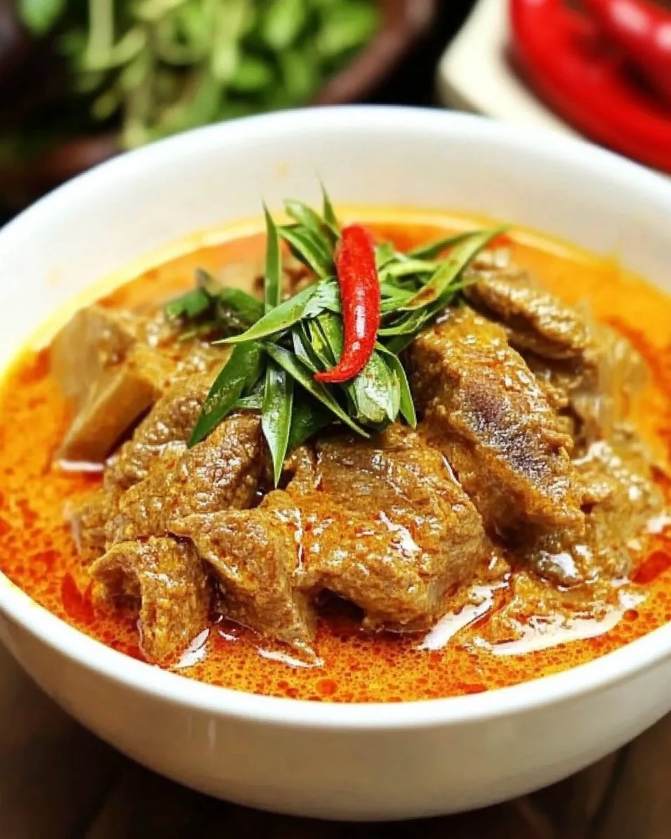 Homemade Beef Panang Curry recipe photo
