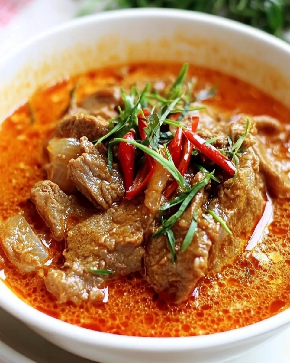 Easy Beef Panang Curry food shot