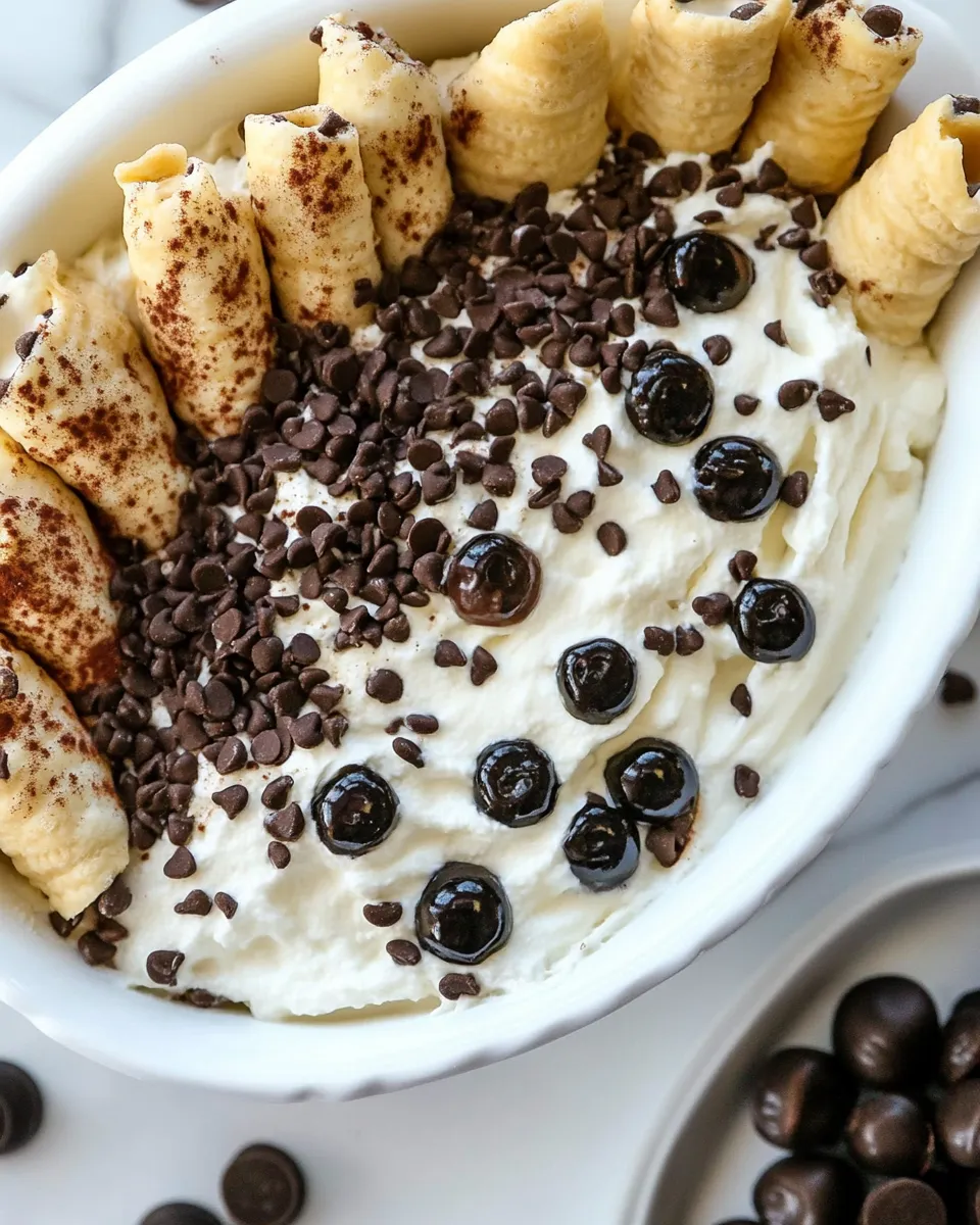 Delicious Best Cannoli Dip food shot