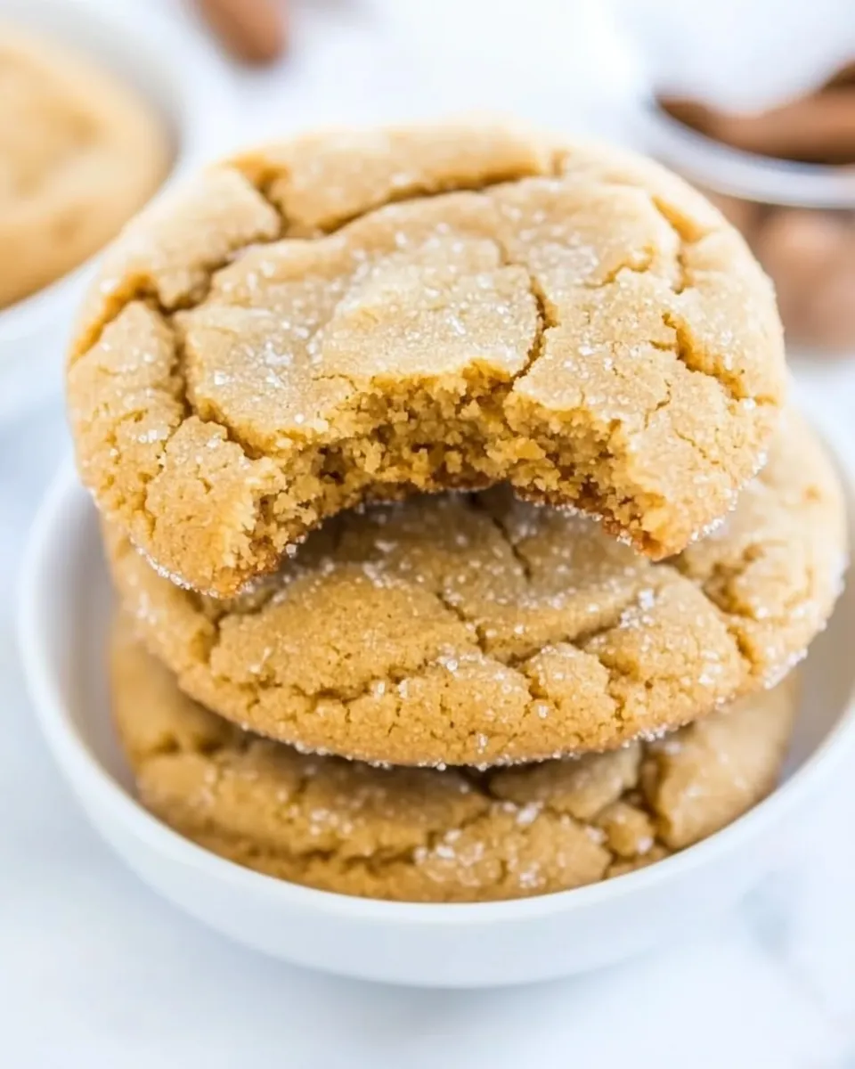 Easy Big Soft and Chewy Peanut Butter Crinkle Cookies image