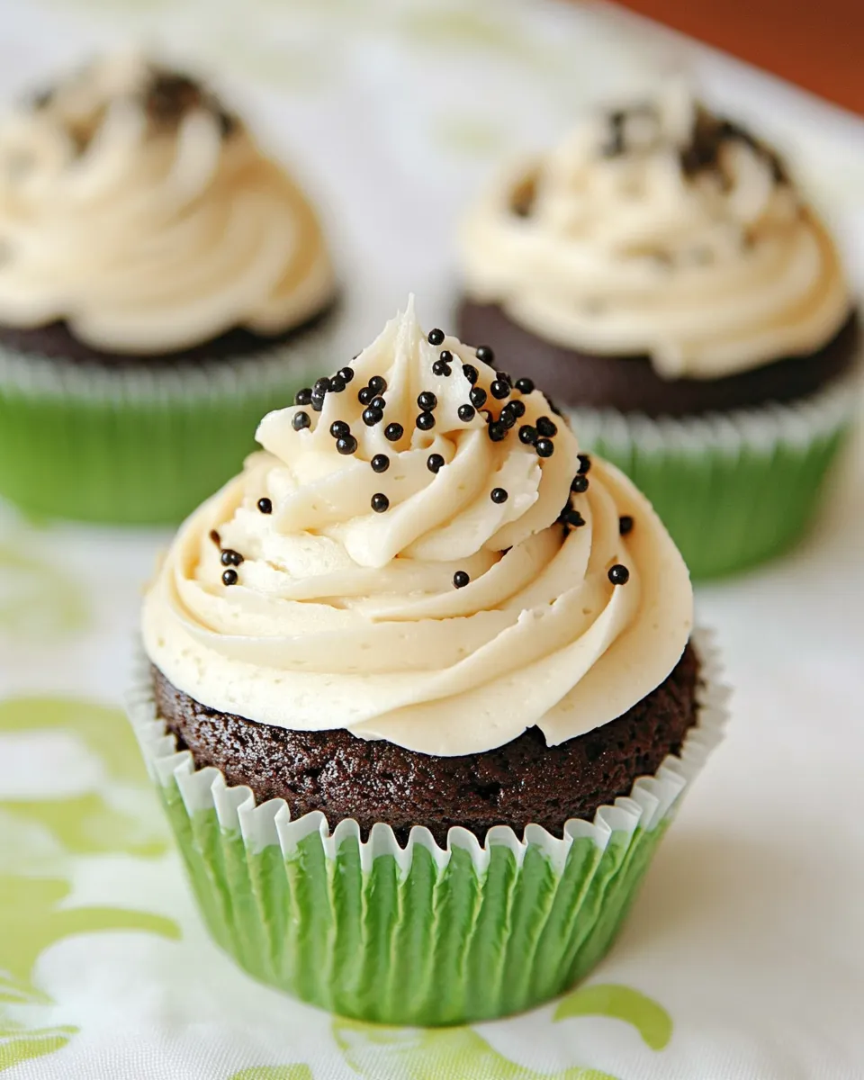 Delicious Black Pearl Cupcakes recipe photo