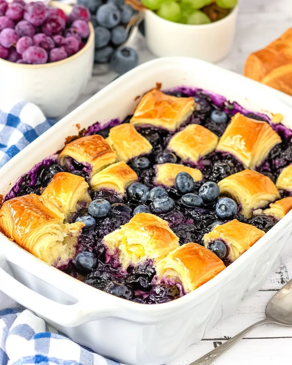 Classic Blueberry Croissant Breakfast Casserole image