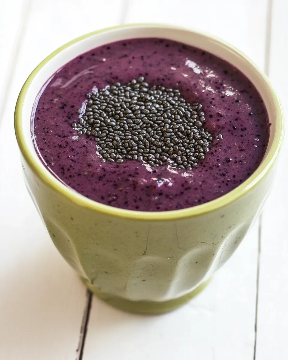 Homemade Blueberry Kale Smoothie photo