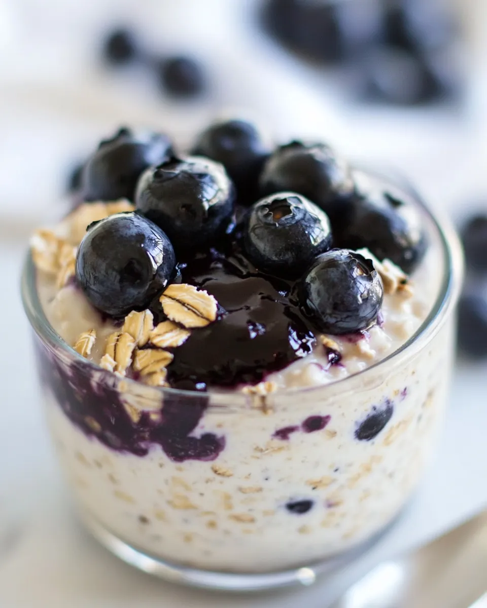 Homemade Blueberry Overnight Oats recipe photo
