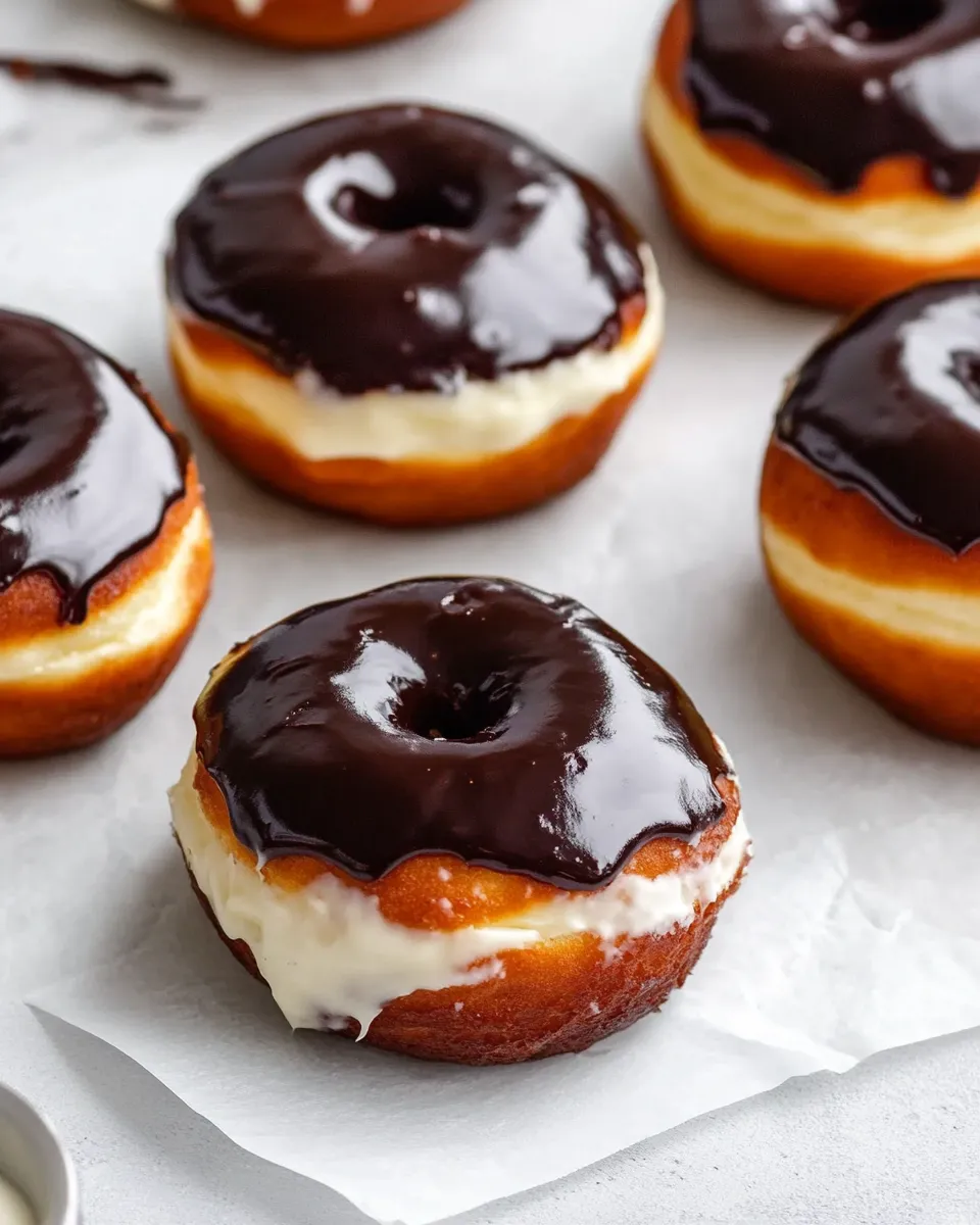 Easy Boston Cream Donuts recipe photo