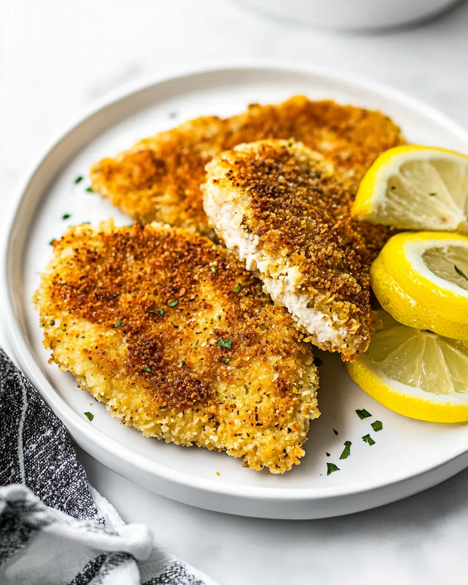 Delicious Breaded Chicken Cutlets plate image