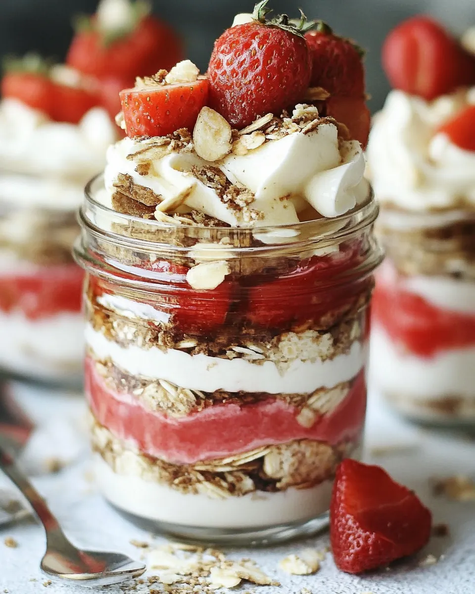 Classic Breakfast Yogurt Parfait in a Jar plate image