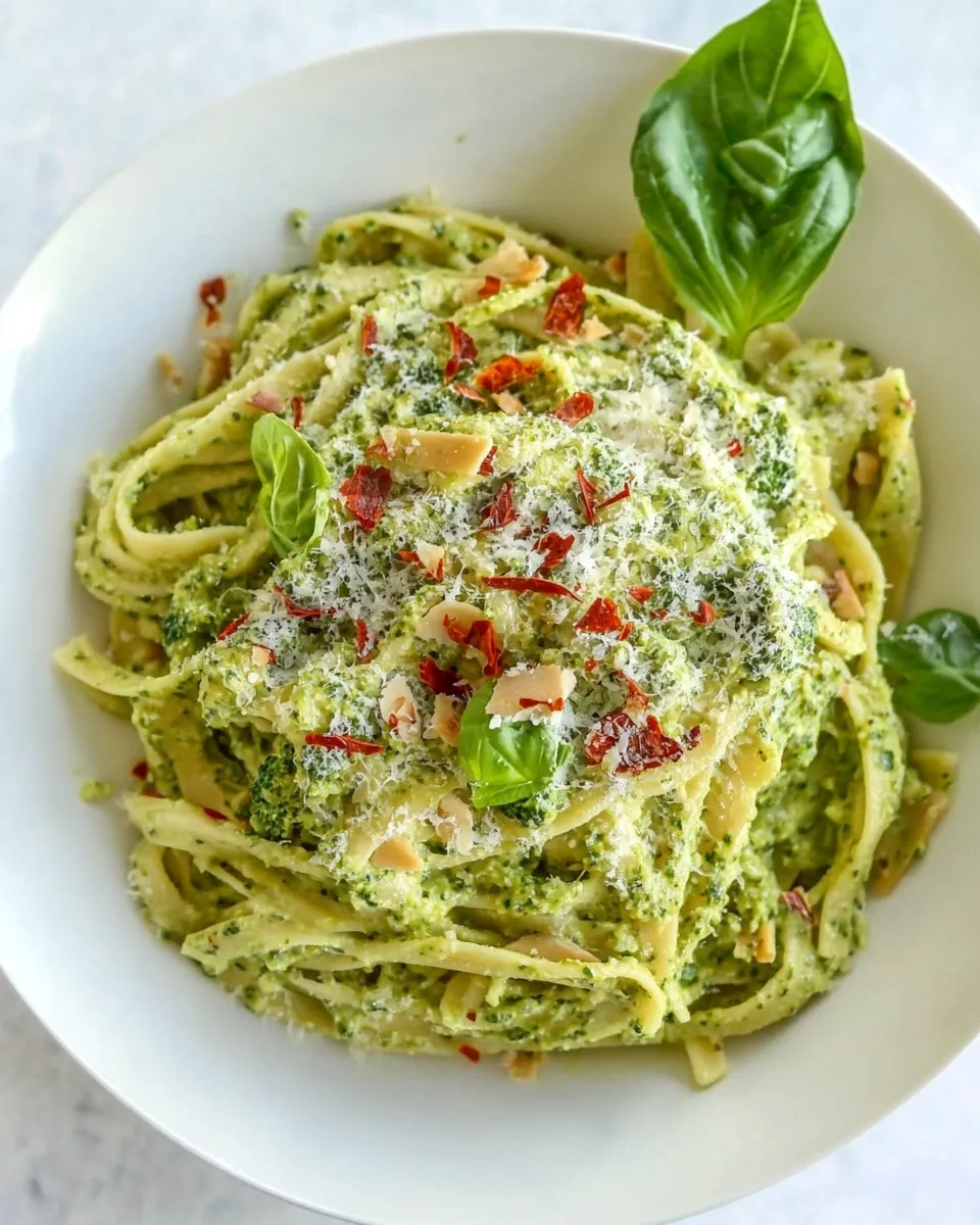 Delicious Broccoli Pesto Healthy Pasta Recipe recipe photo