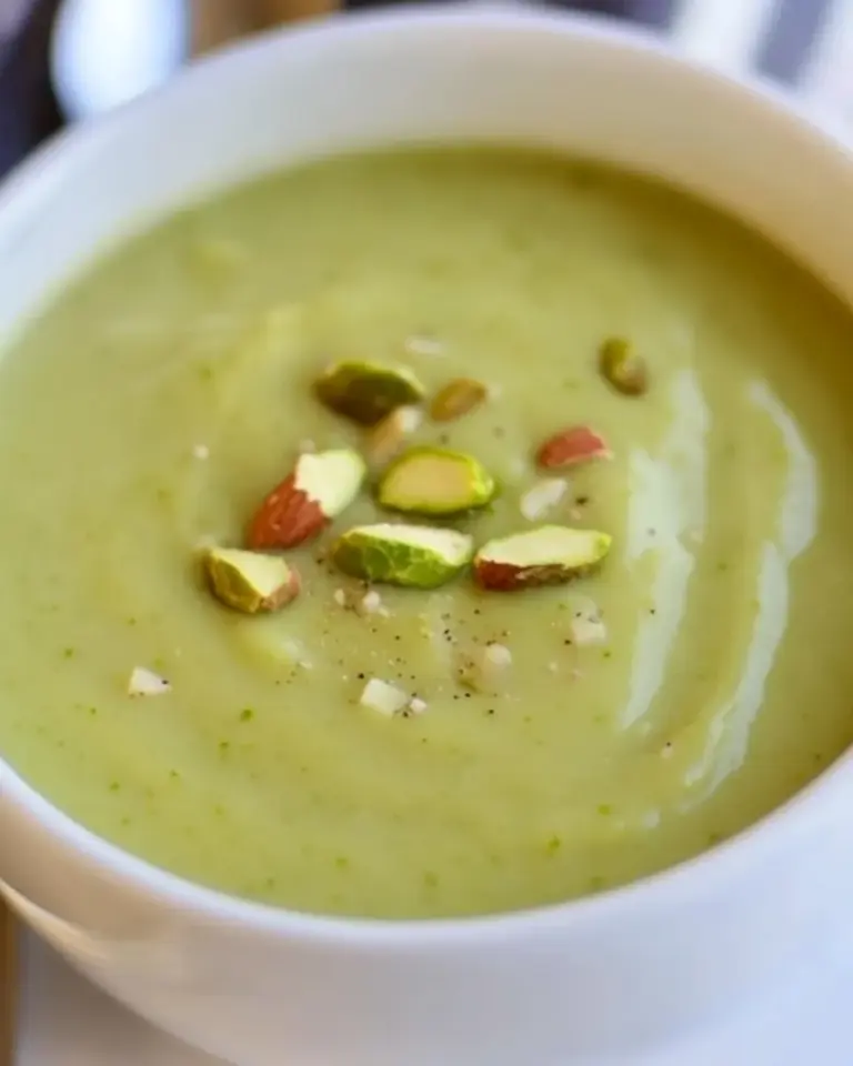 Homemade Broccoli Pistachio Soup recipe photo