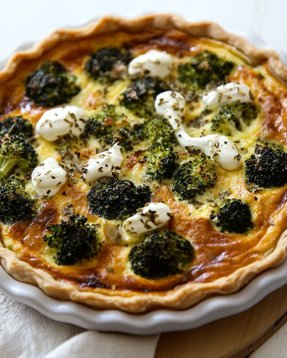 Easy Broccoli Quiche food shot
