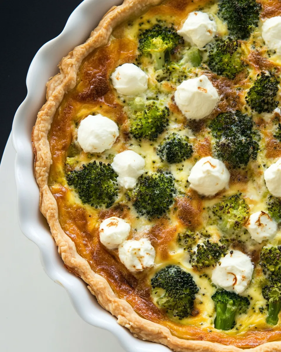 Delicious Broccoli Quiche plate image