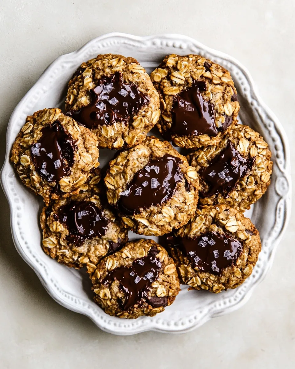 Homemade Brown Butter Oatmeal Chocolate Chip Cookies. recipe photo