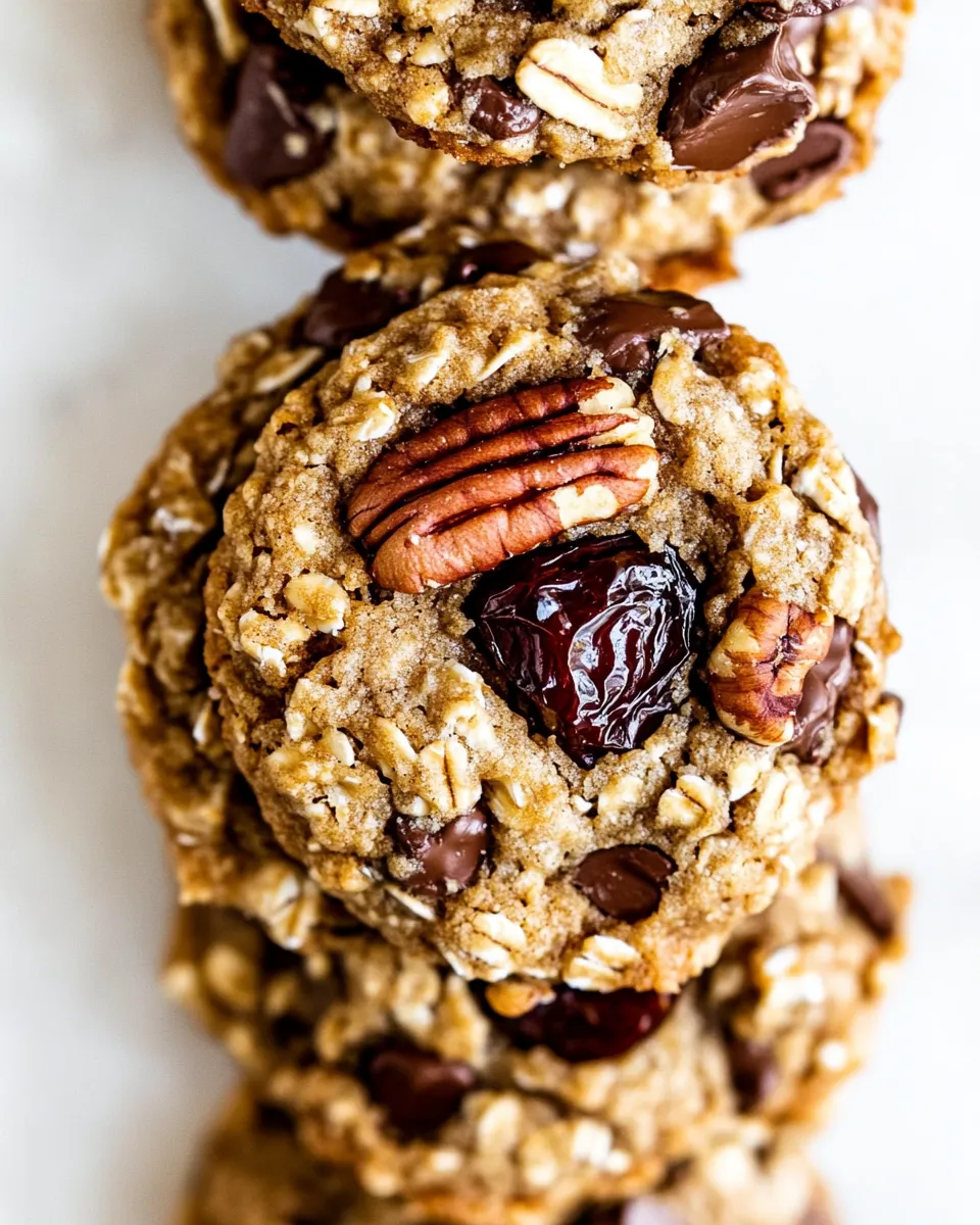 Homemade Brown Butter Oatmeal Cookies with Pecans, Dates, & Chocolate Chunks recipe photo