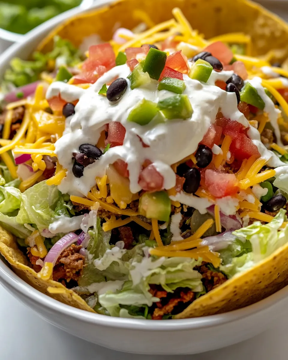 Easy Bubbly Taco Salad Bowl Recipe recipe photo