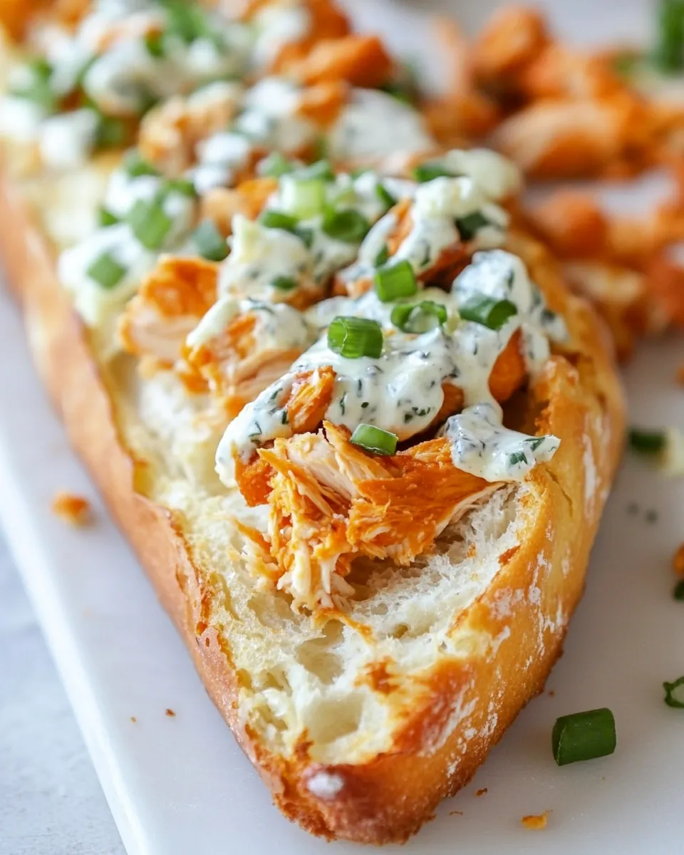 Easy Buffalo Chicken French Bread recipe photo