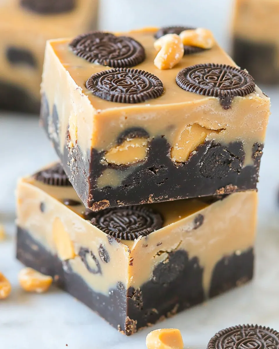 Homemade Butterscotch Peanut Butter Oreo Fudge photo