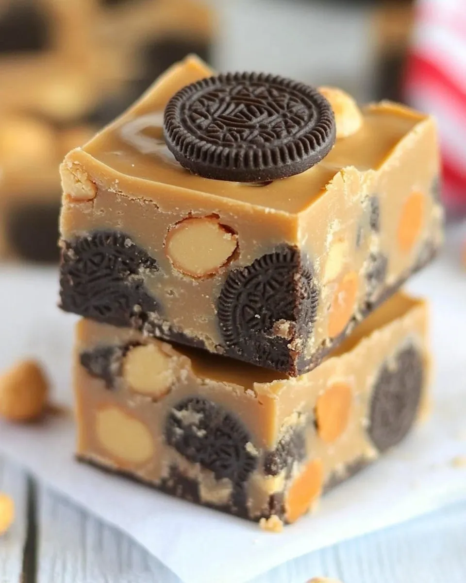 Easy Butterscotch Peanut Butter Oreo Fudge recipe image
