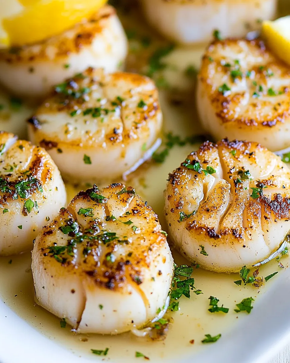 Homemade Buttery Garlic Seared Scallops photo