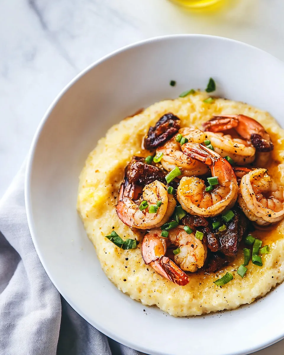 Homemade Cajun Honey Butter Shrimp and Grits photo
