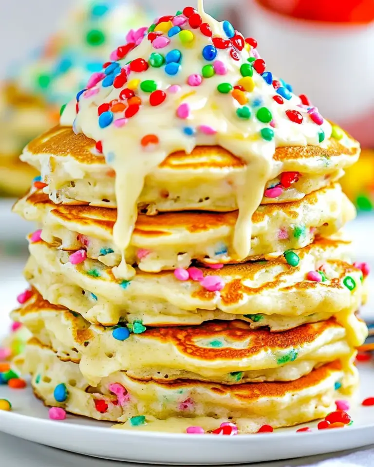 Homemade Cake Batter Pancakes Recipe photo