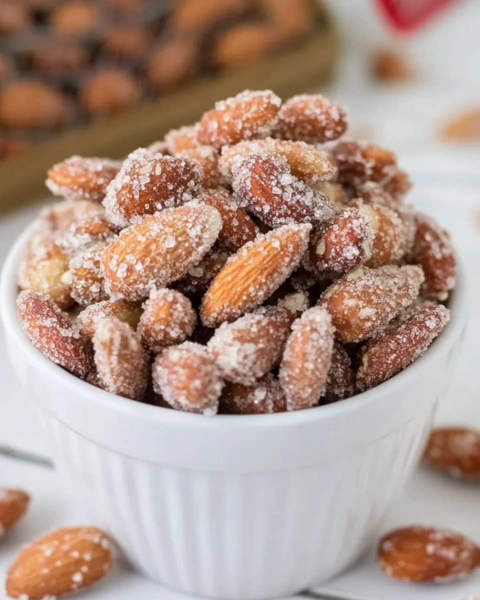 Delicious Candy Coated Almonds plate image