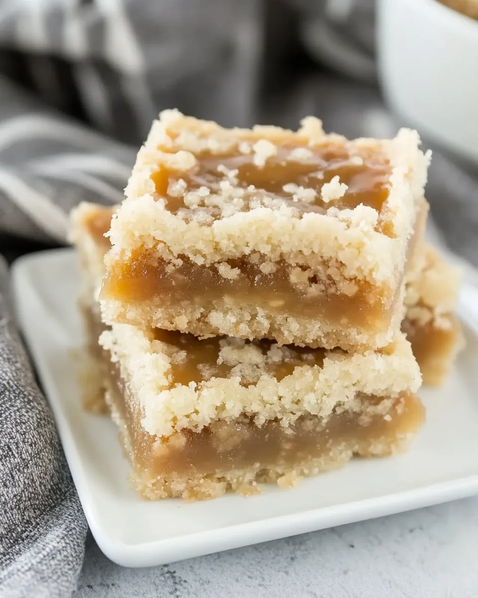 Delicious Caramel Butter Bars plate image