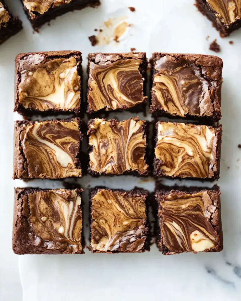 Homemade Caramelized White Chocolate Swirl Brownies photo