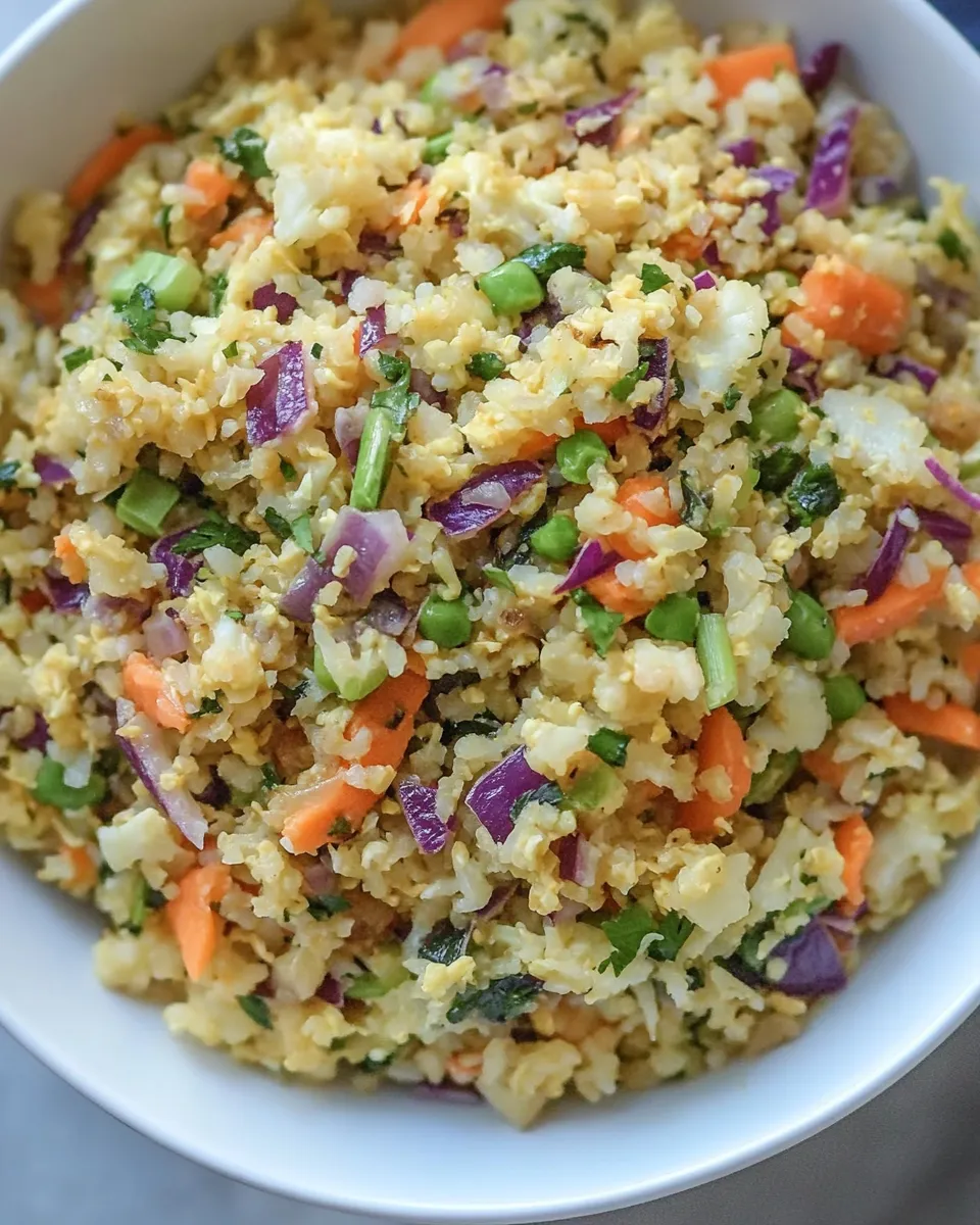 Delicious Cauliflower Fried Rice (Keto, Paleo) plate image