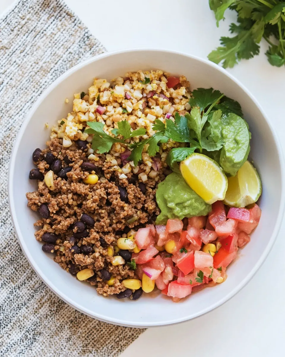 Delicious Cauliflower Walnut Taco Meat plate image