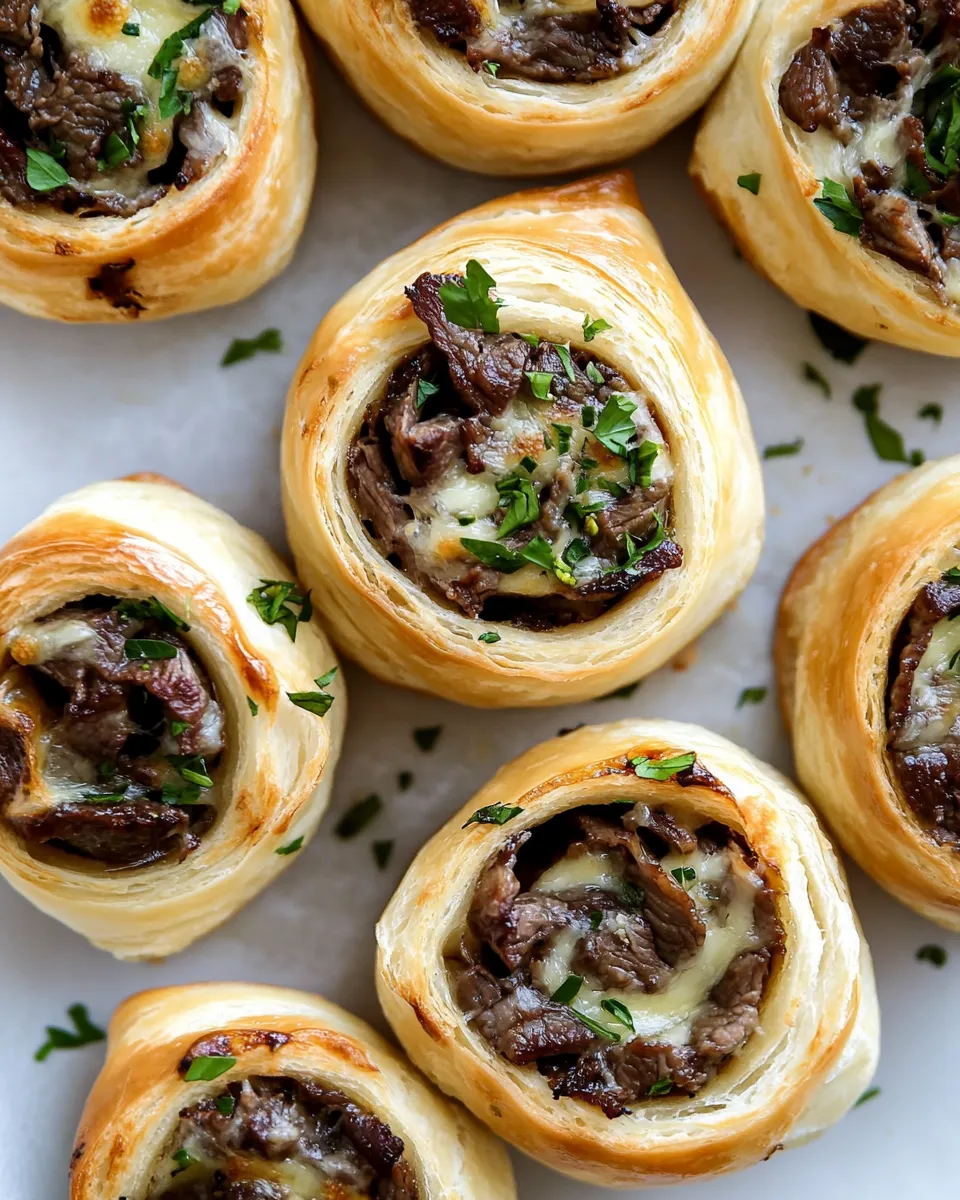 Easy Cheese Steak Pinwheels dish photo