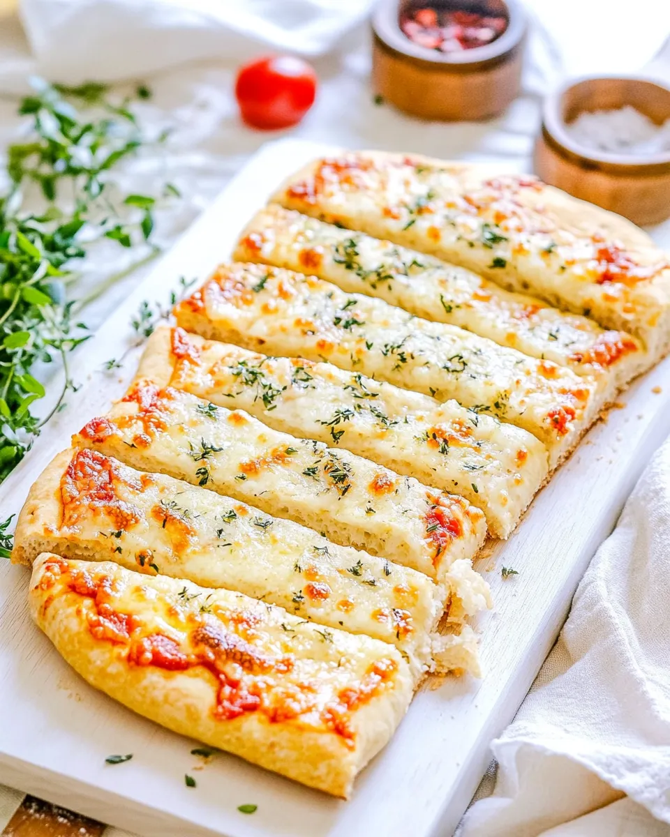 Delicious Cheesy Bread Recipe with Pizza Dough dish photo