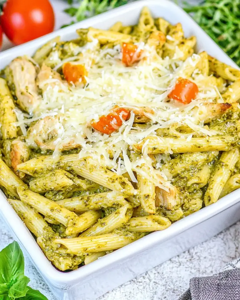 Homemade Cheesy Chicken Pesto Pasta photo