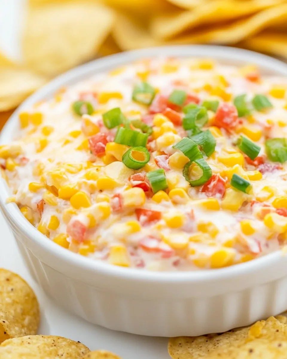 Easy Cheesy Corn Dip food shot