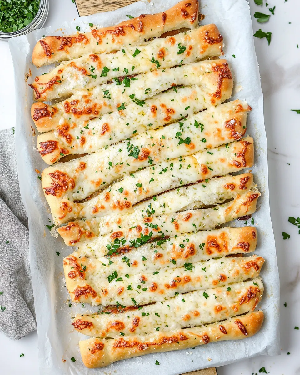 Homemade Cheesy Garlic Breadsticks photo
