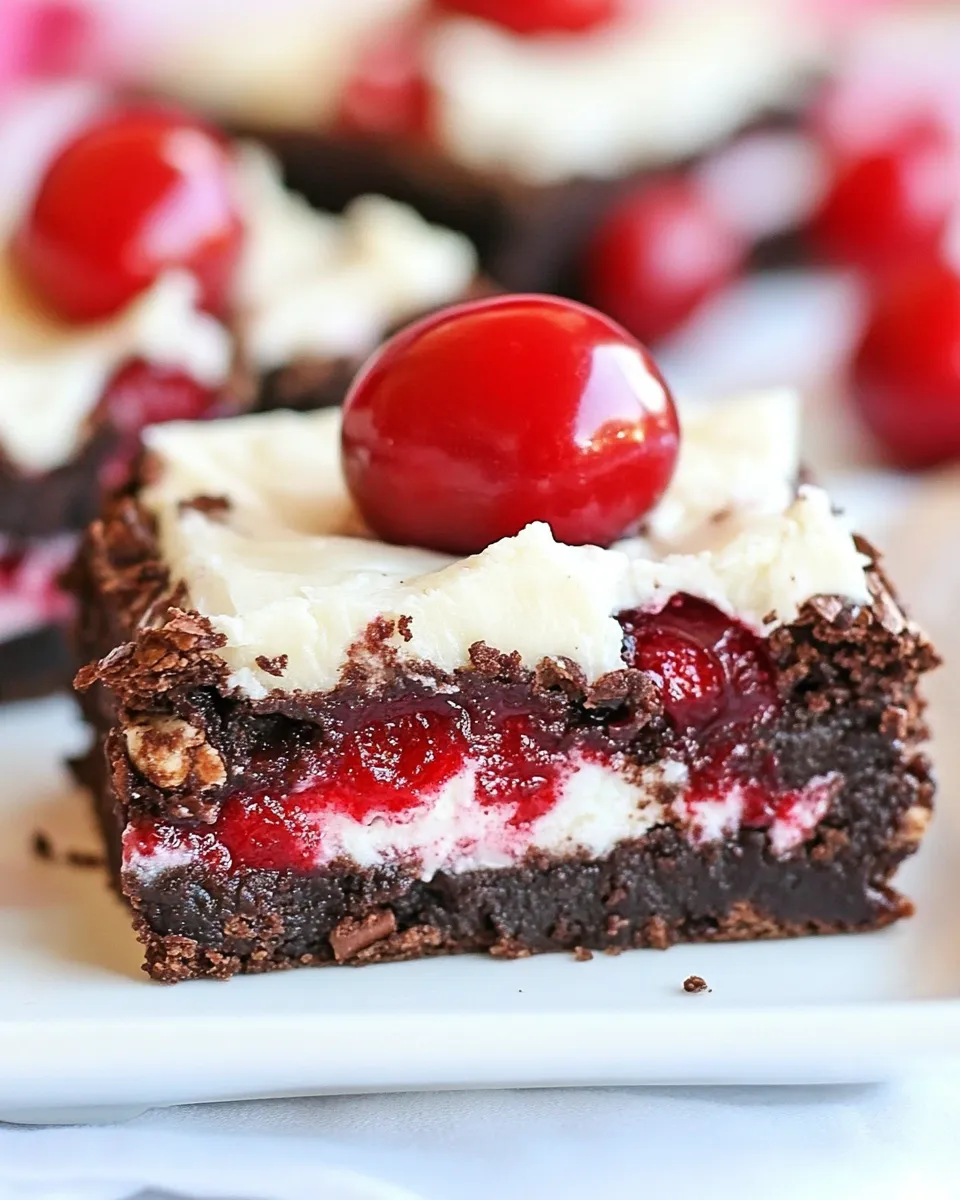 Homemade Cherry Brownie Dream Bars recipe photo