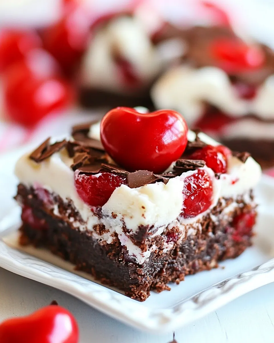 Classic Cherry Brownie Dream Bars dish photo
