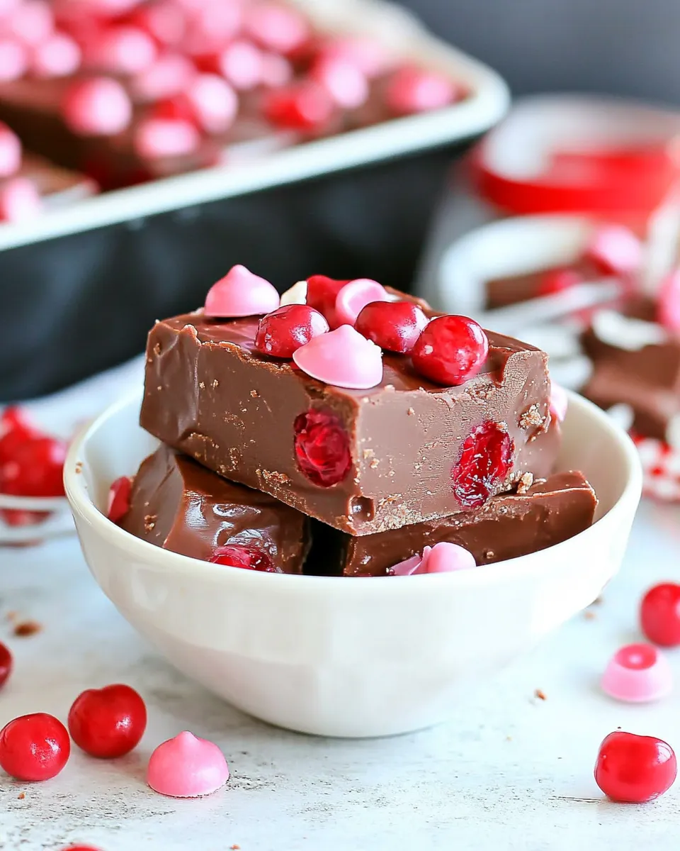 Easy Cherry Coke Fudge food shot
