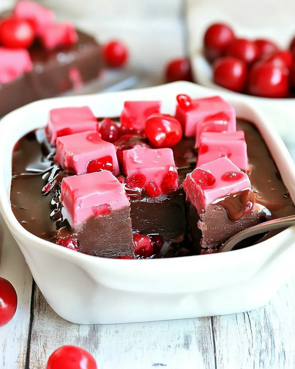 Delicious Cherry Coke Fudge plate image