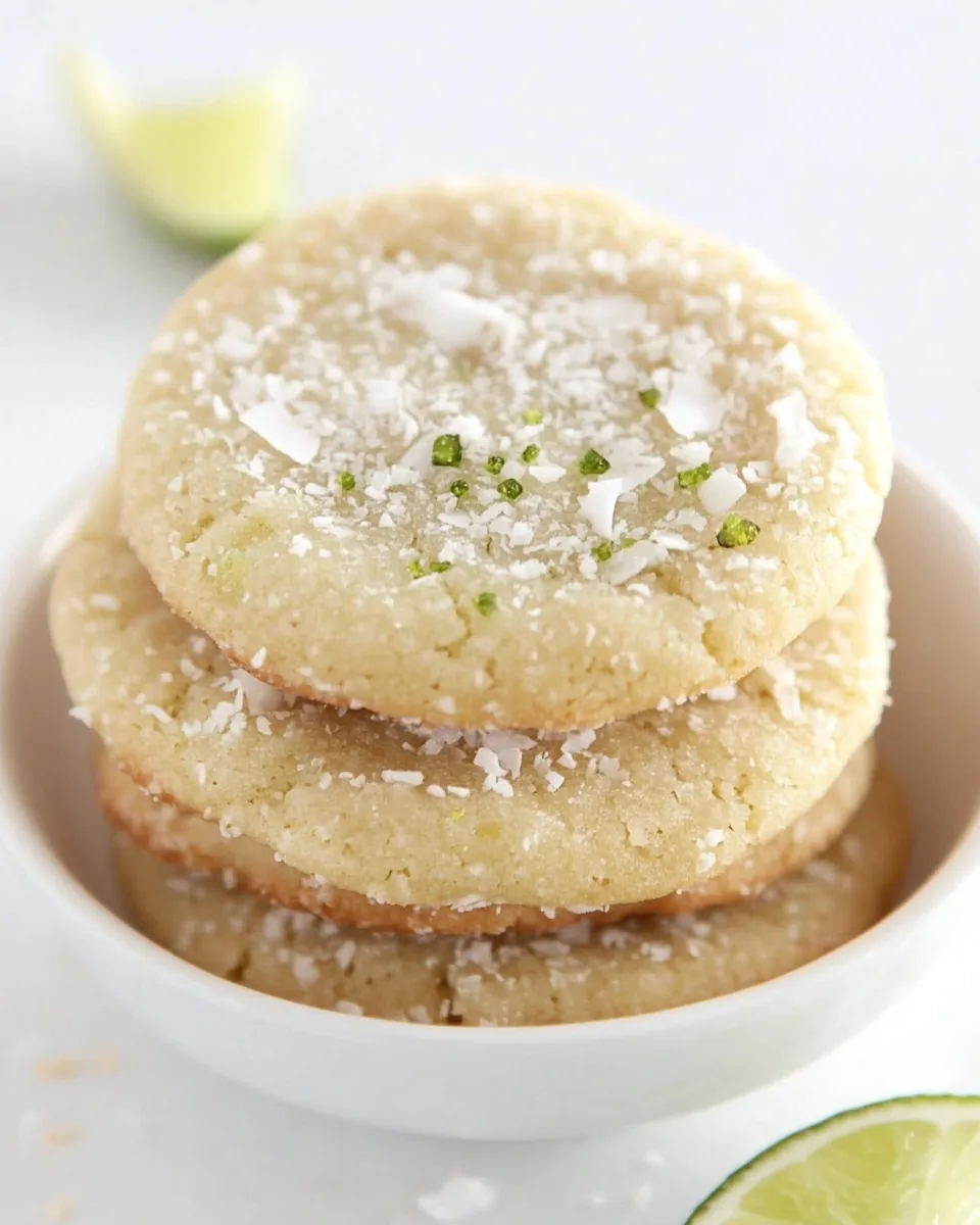 Classic Chewy Lime and Coconut Sugar Cookie Recipe image