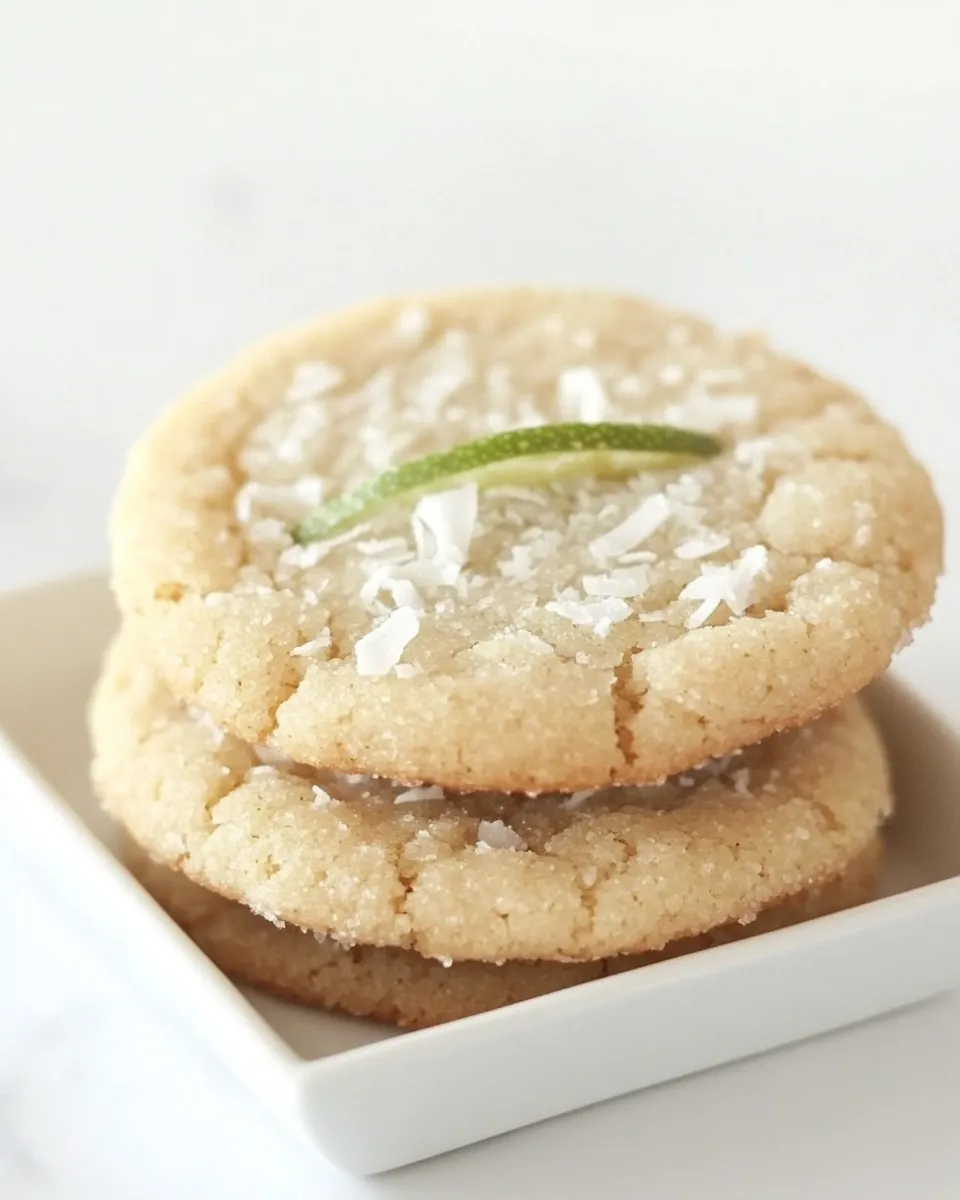 Delicious Chewy Lime and Coconut Sugar Cookie Recipe dish photo
