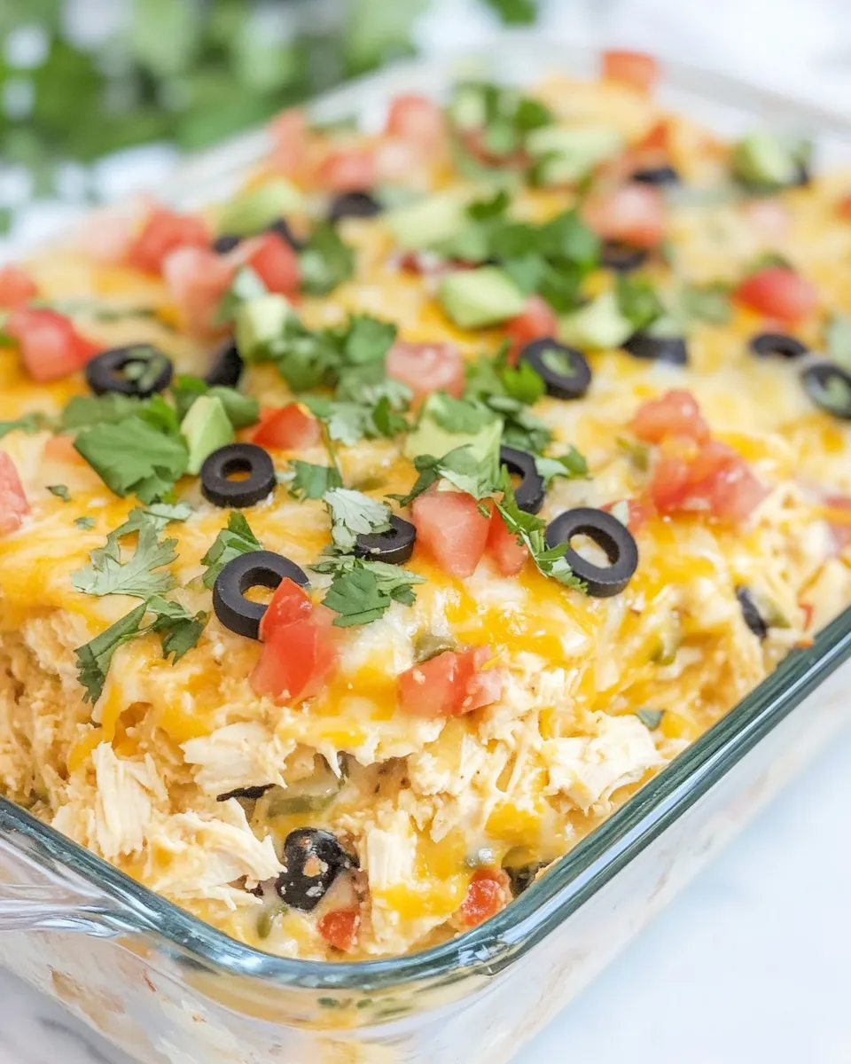 Easy Chicken Burrito Casserole recipe image