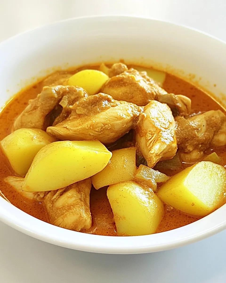 Delicious Chicken Curry with Potatoes plate image