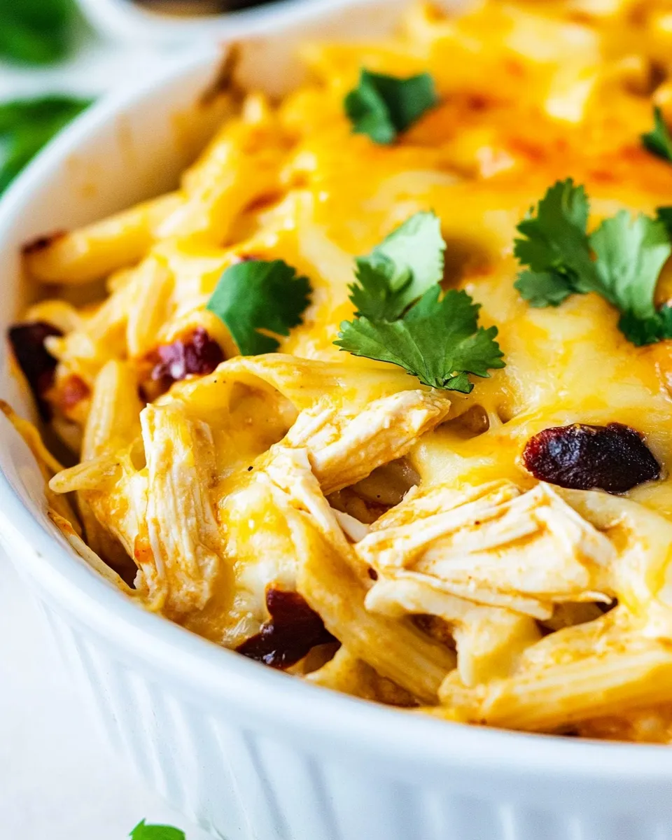 Easy Chicken Enchilada Pasta dish photo