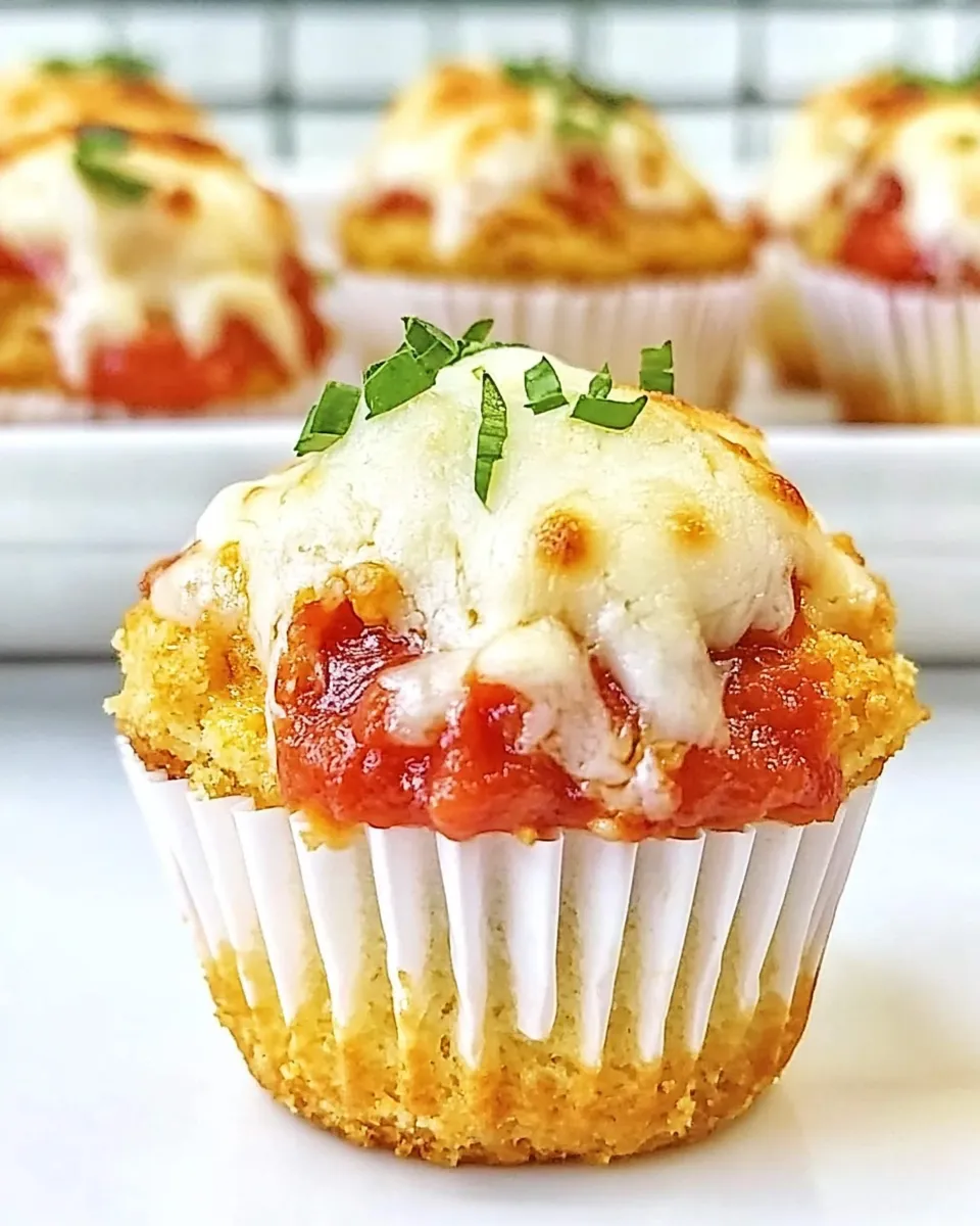 Easy Chicken Parmesan Cupcakes food shot