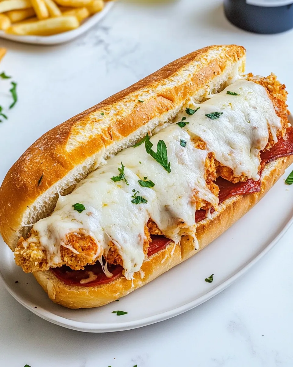 Delicious Chicken Parmesan Sub dish photo