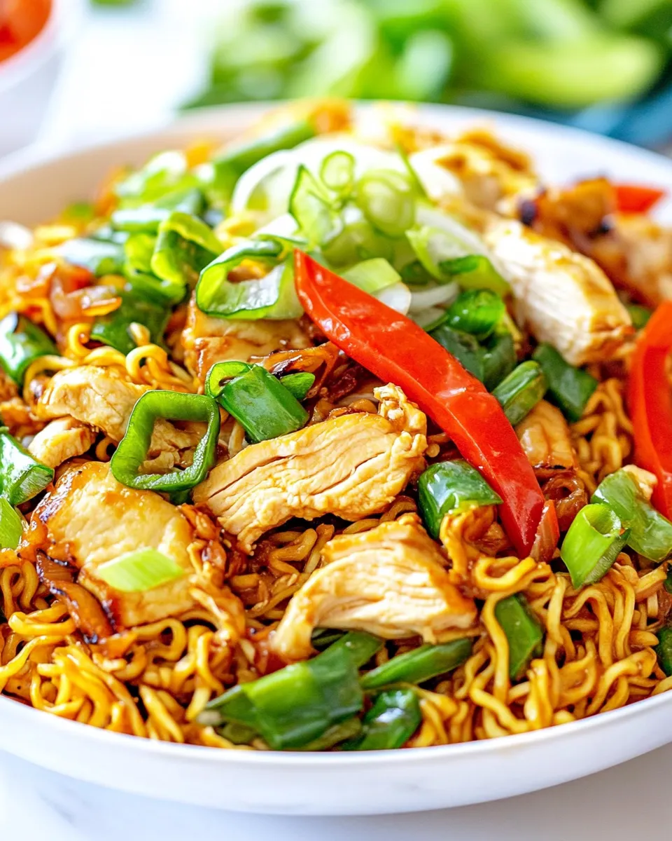 Classic Chicken Ramen Stir Fry dish photo