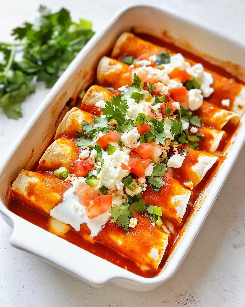 Easy Chicken & Goat Cheese Enchiladas recipe photo