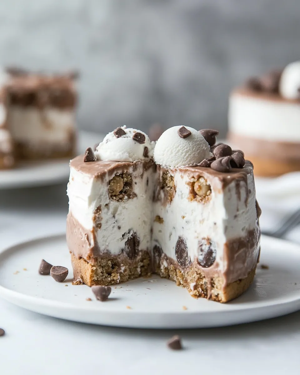 Delicious Chickpea Cookie Dough Homemade Ice Cream Cake picture