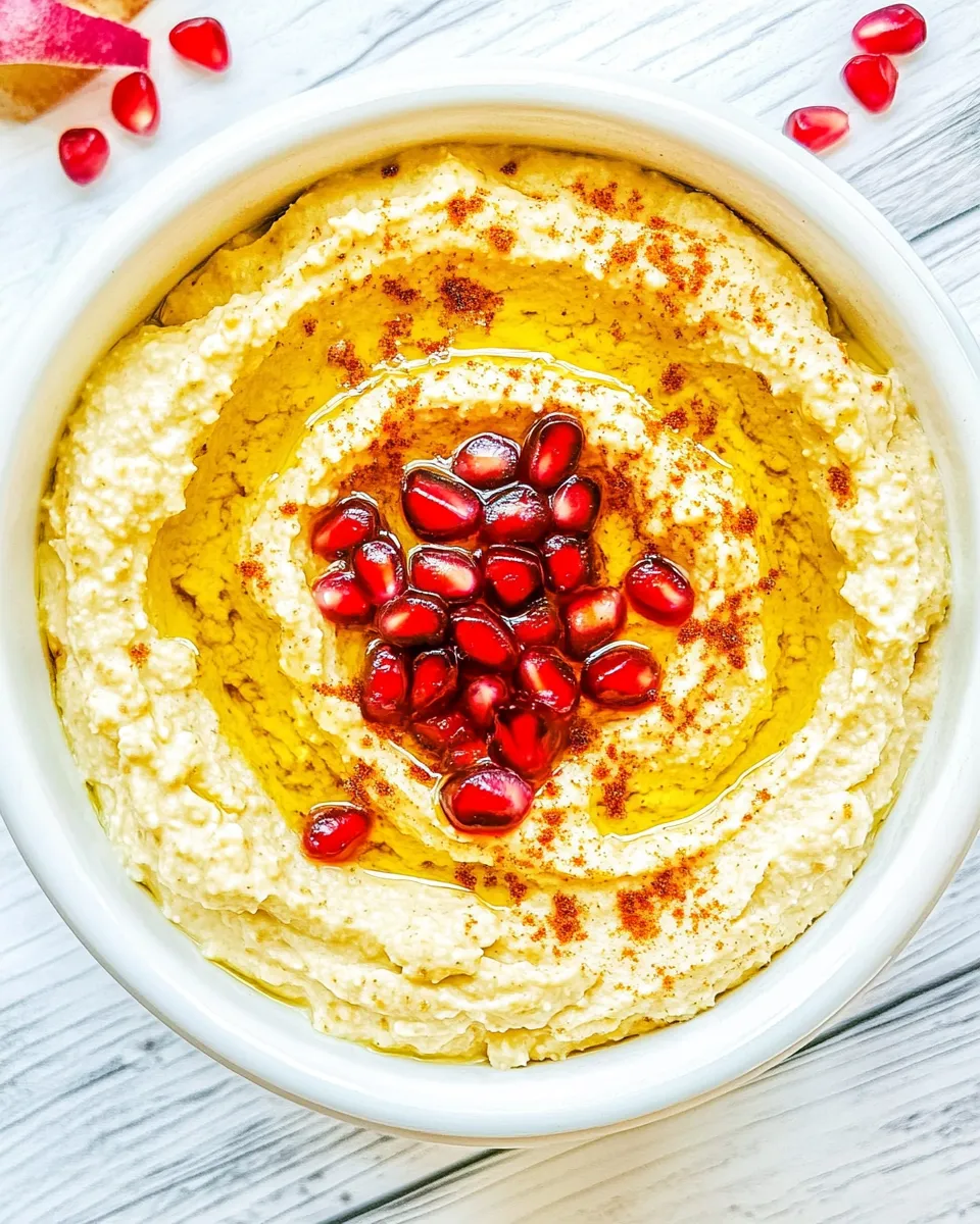 Homemade Chickpea Dip with Toasted Cumin and Pomegranate recipe photo